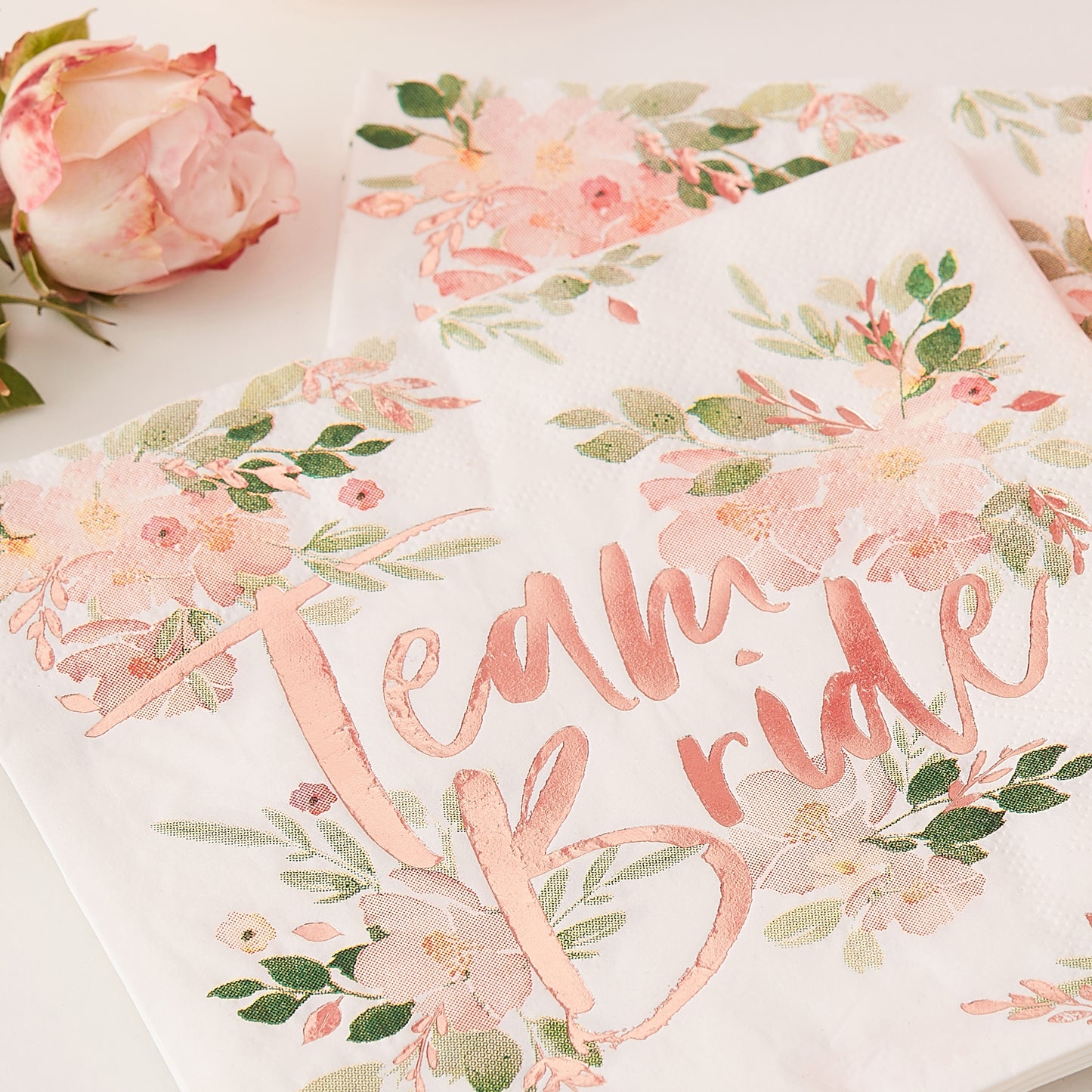 Team Bride Floral Hen Party Napkins