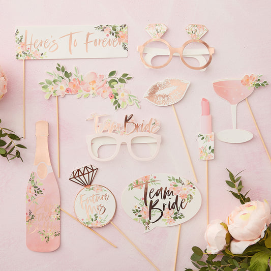 Floral Hen Photo Booth Props