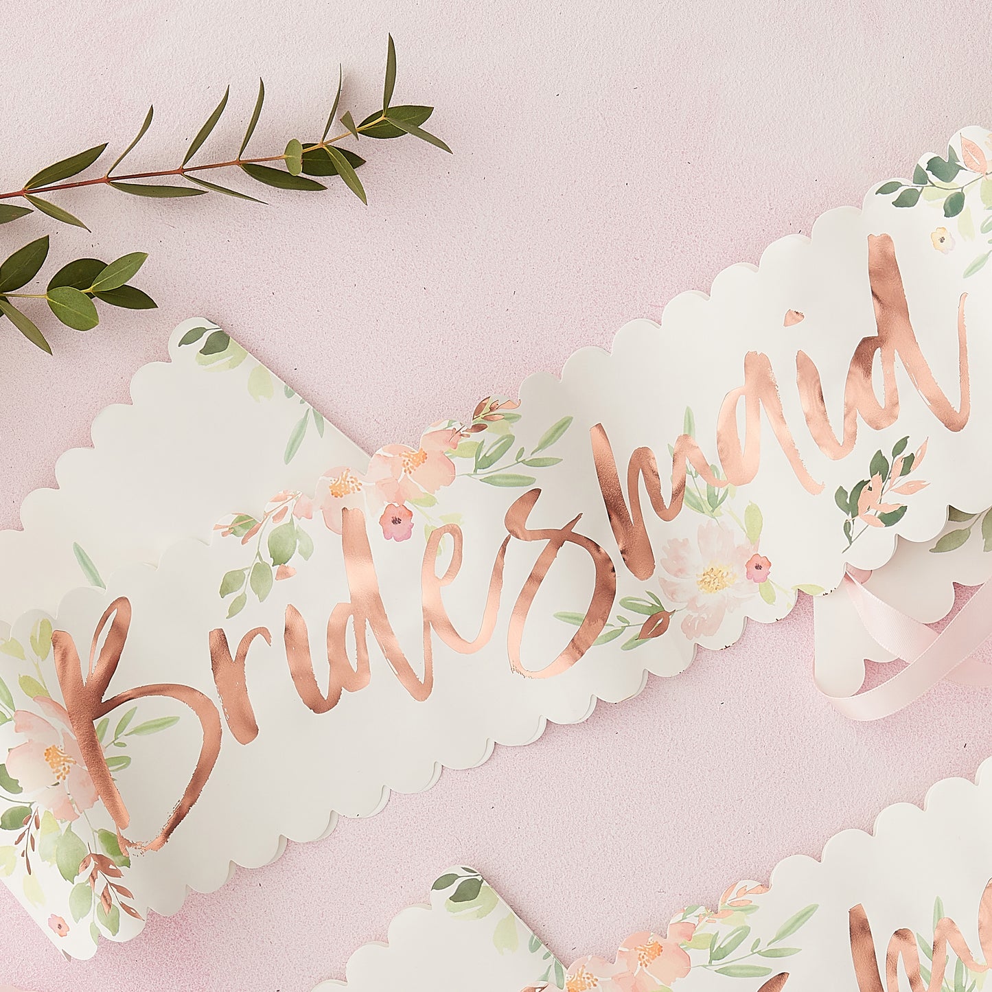 Floral Bridesmaid Sashes 2 pack
