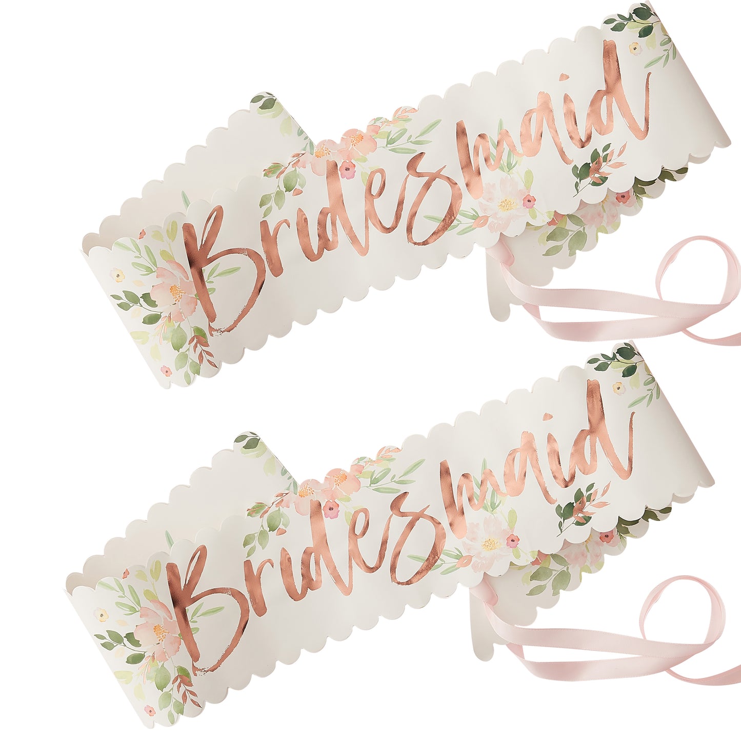 Floral Bridesmaid Sashes 2 pack