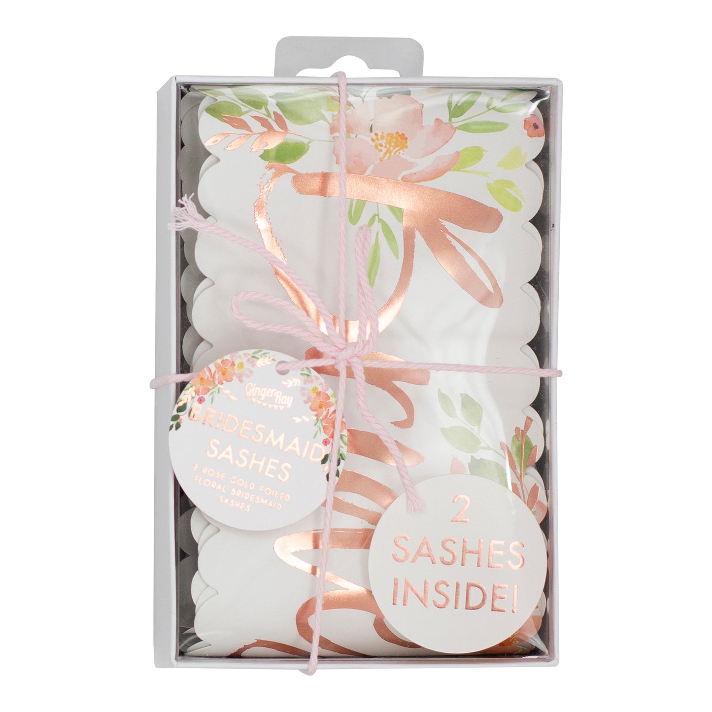 Floral Bridesmaid Sashes 2 pack