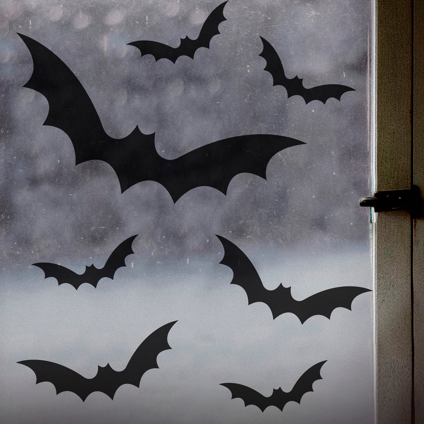 Black Bat Halloween Window Stickers