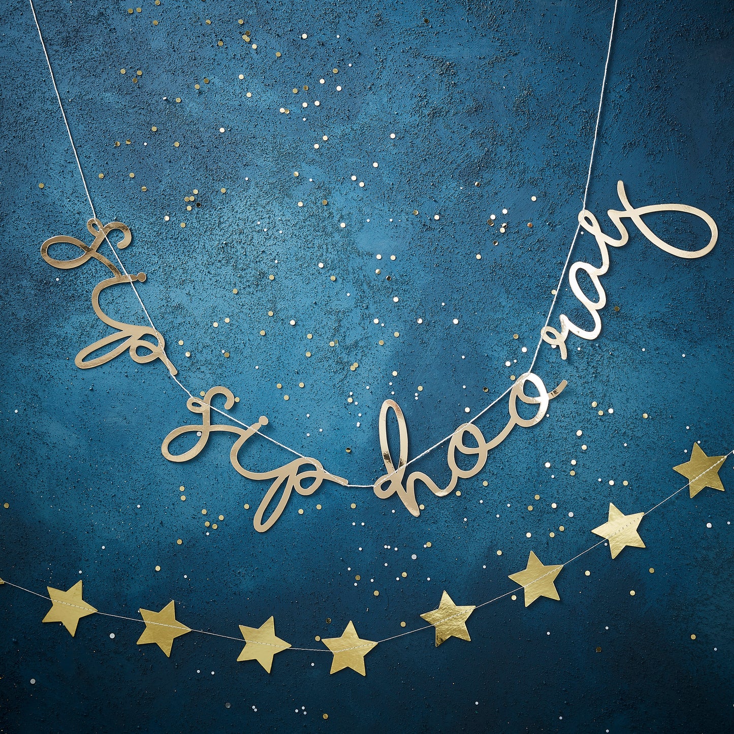 Gold Foiled Sip Sip Hooray Bunting - Gold Christmas