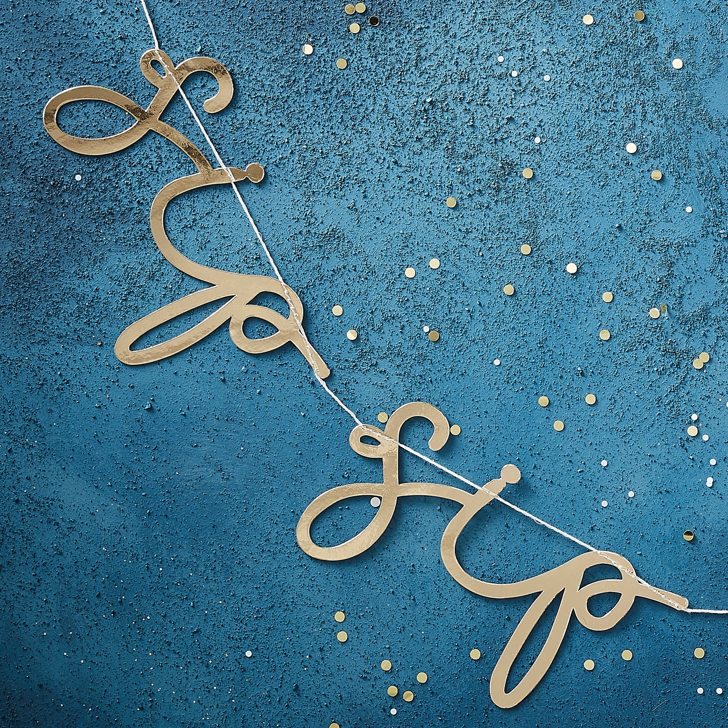 Gold Foiled Sip Sip Hooray Bunting - Gold Christmas