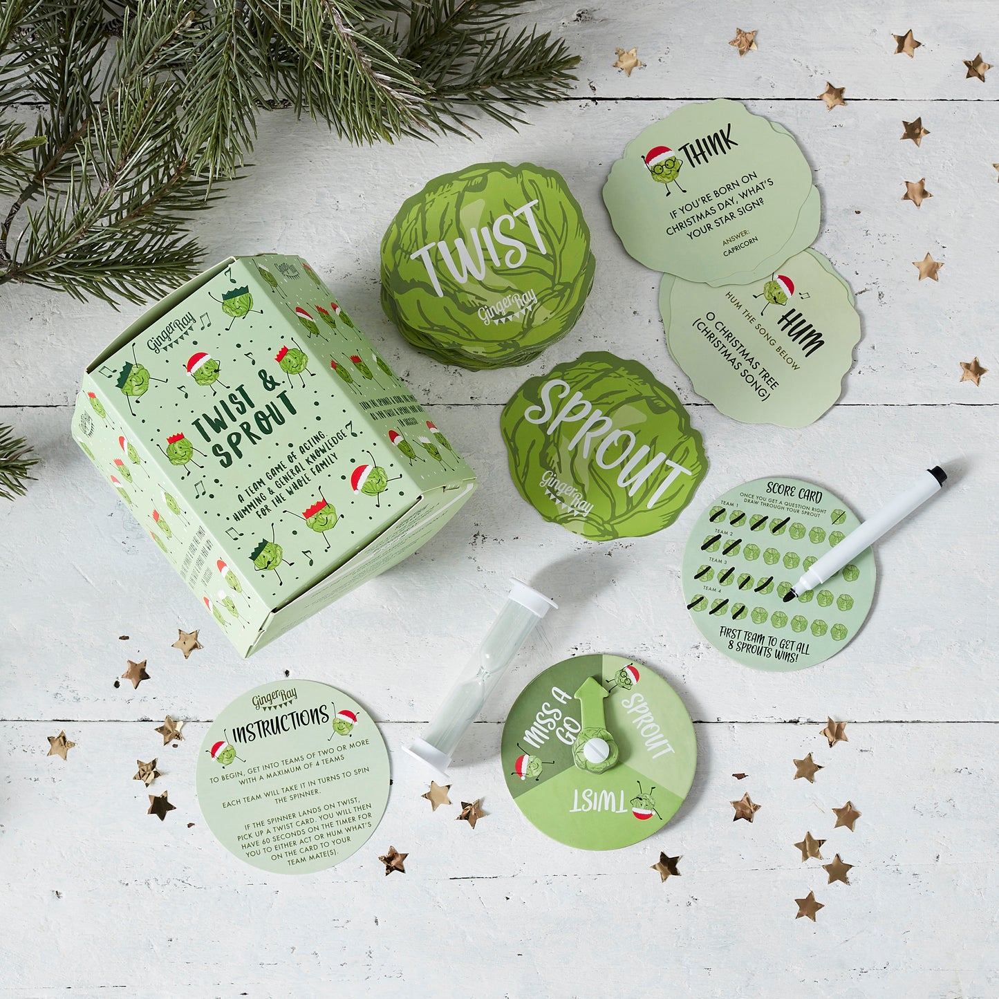 Twist & Sprout Christmas Family Party Game - Ginger Games