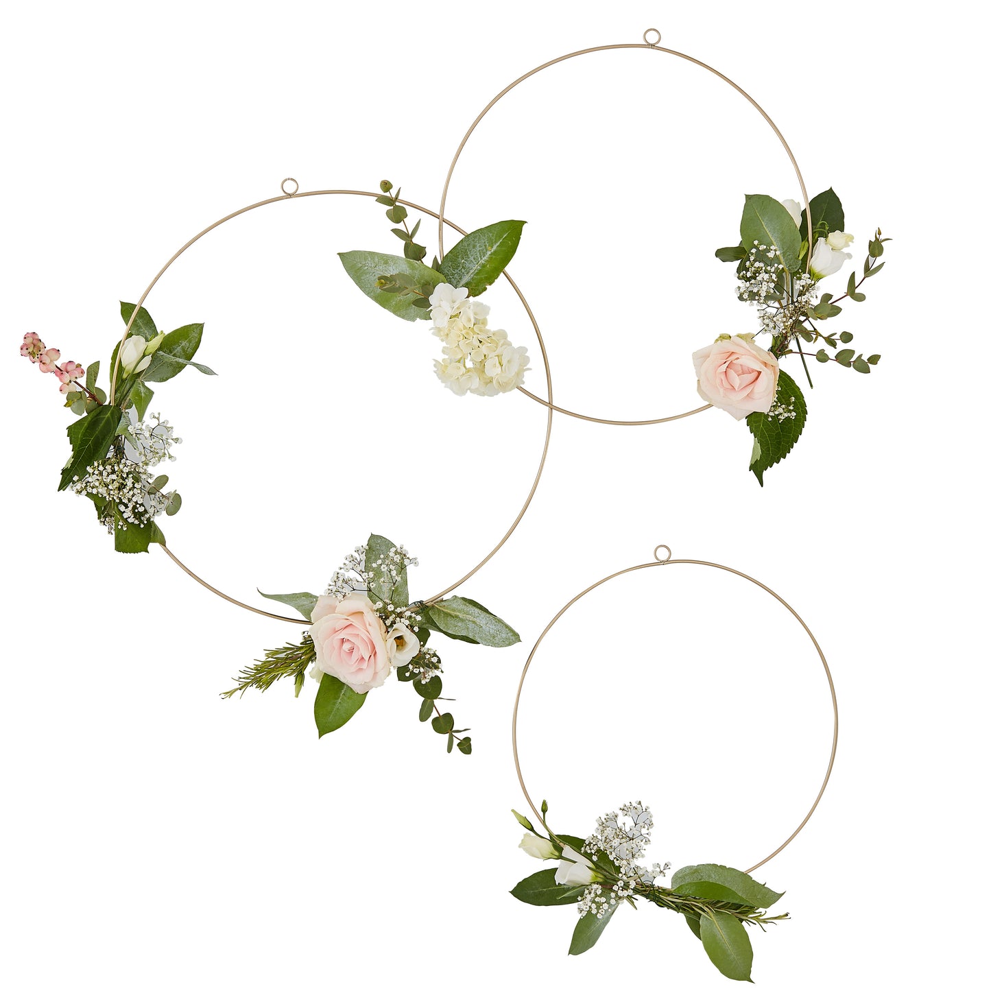 Gold Wedding Floral Hoops