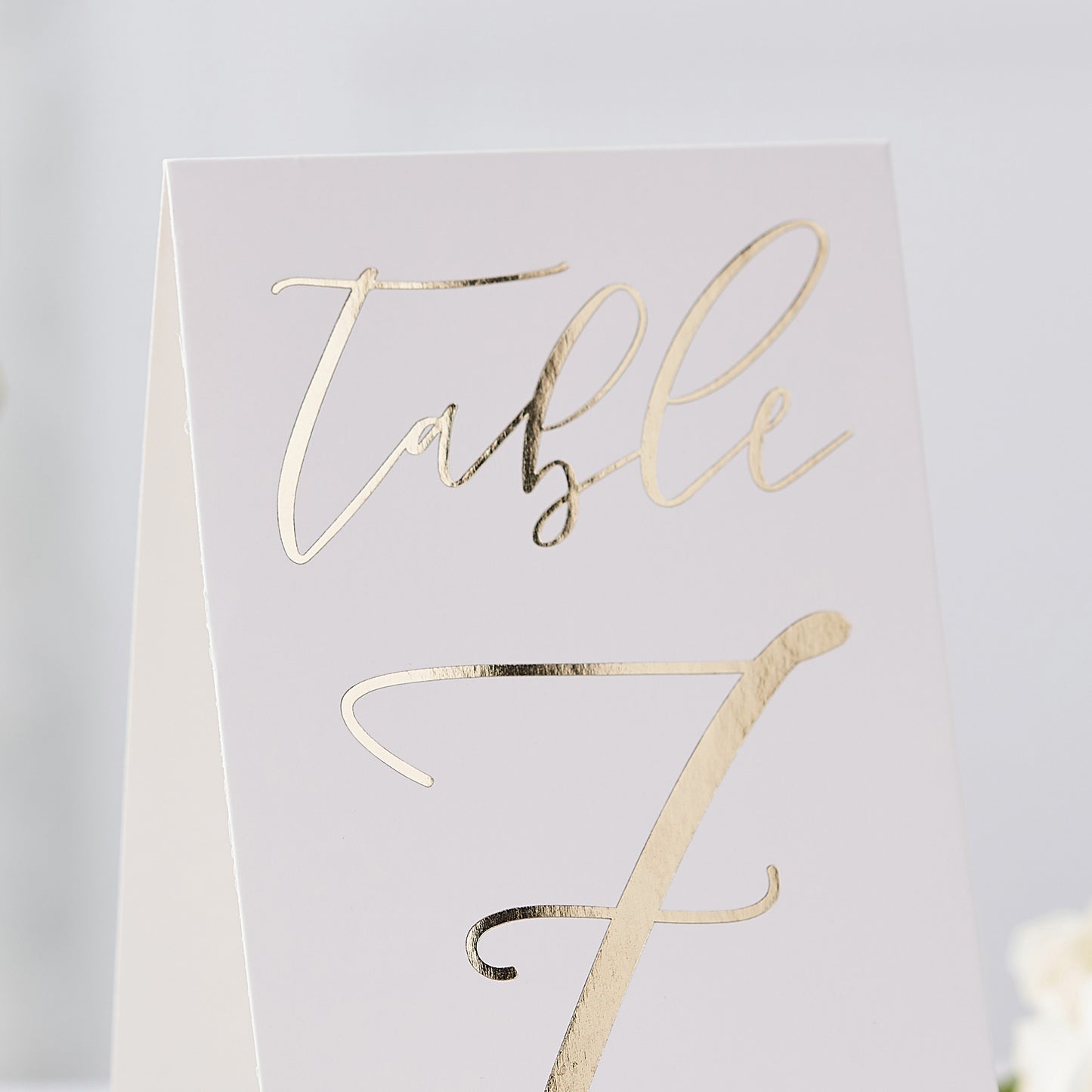 Gold Foiled Wedding Table Numbers 1-12
