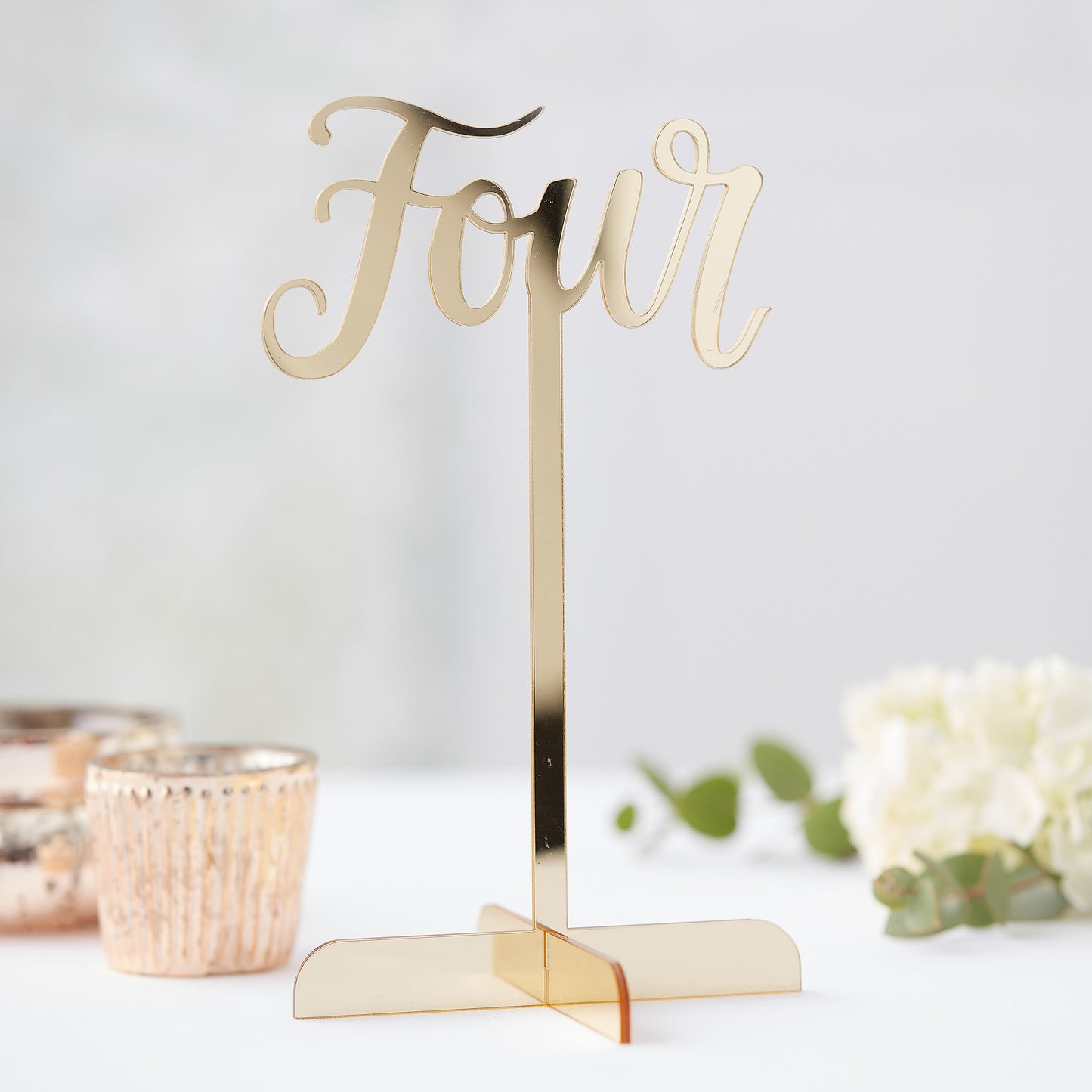Gold Acrylic Wedding Table Numbers 1-12