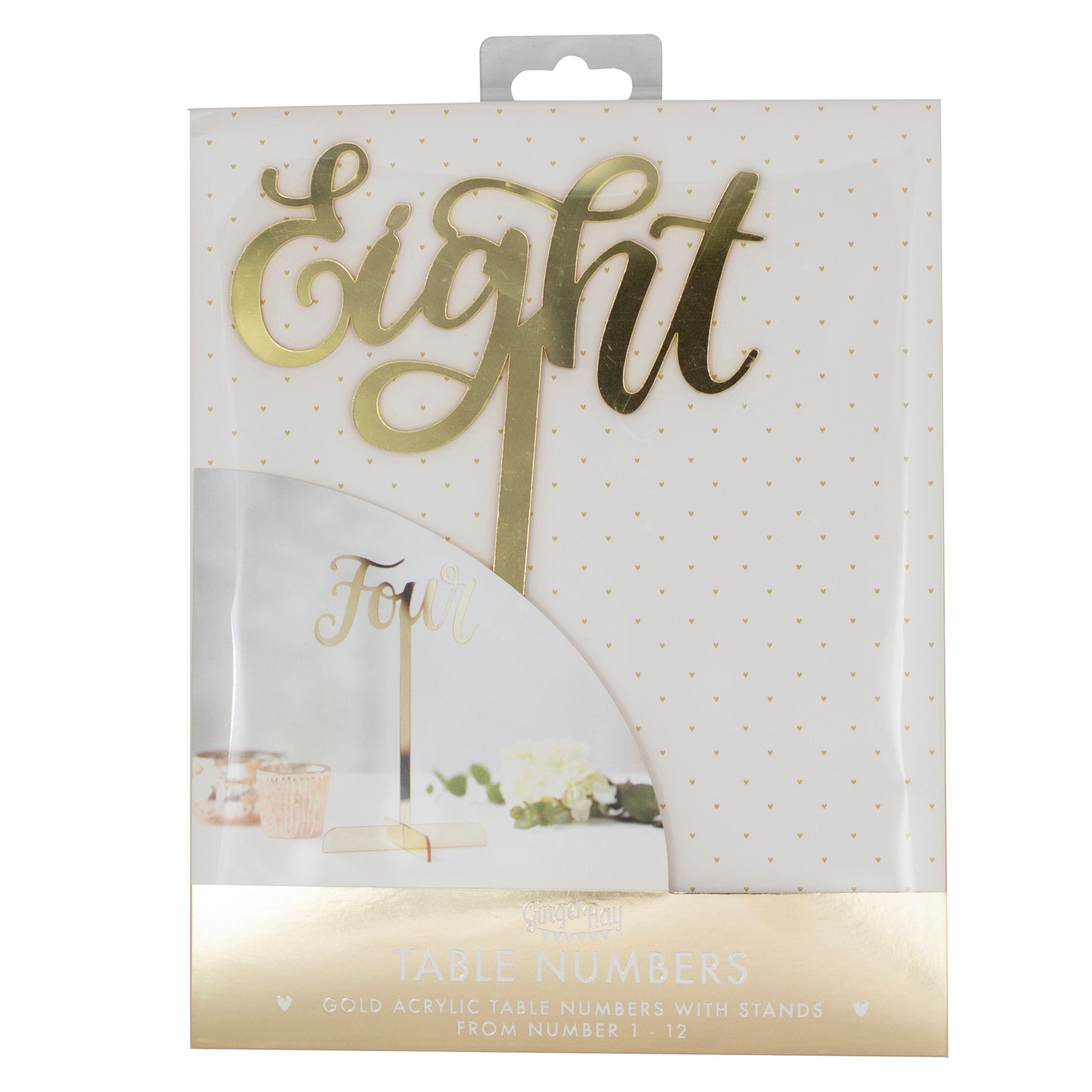 Gold Acrylic Wedding Table Numbers 1-12