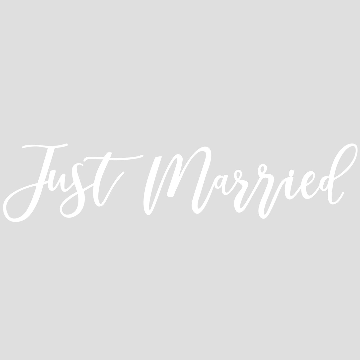 Just Married Car Window Sticker