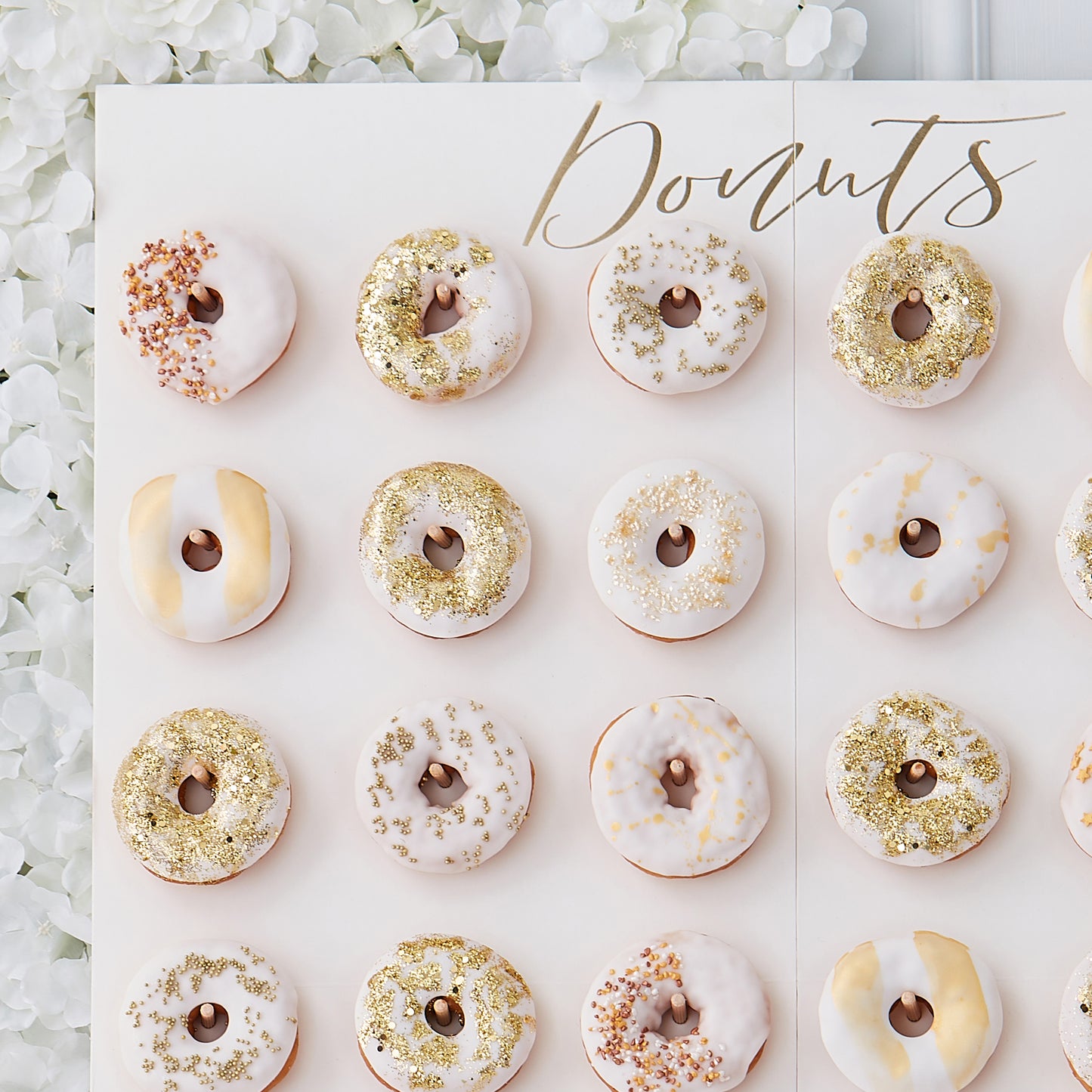 Large Gold Foiled Donut Wall