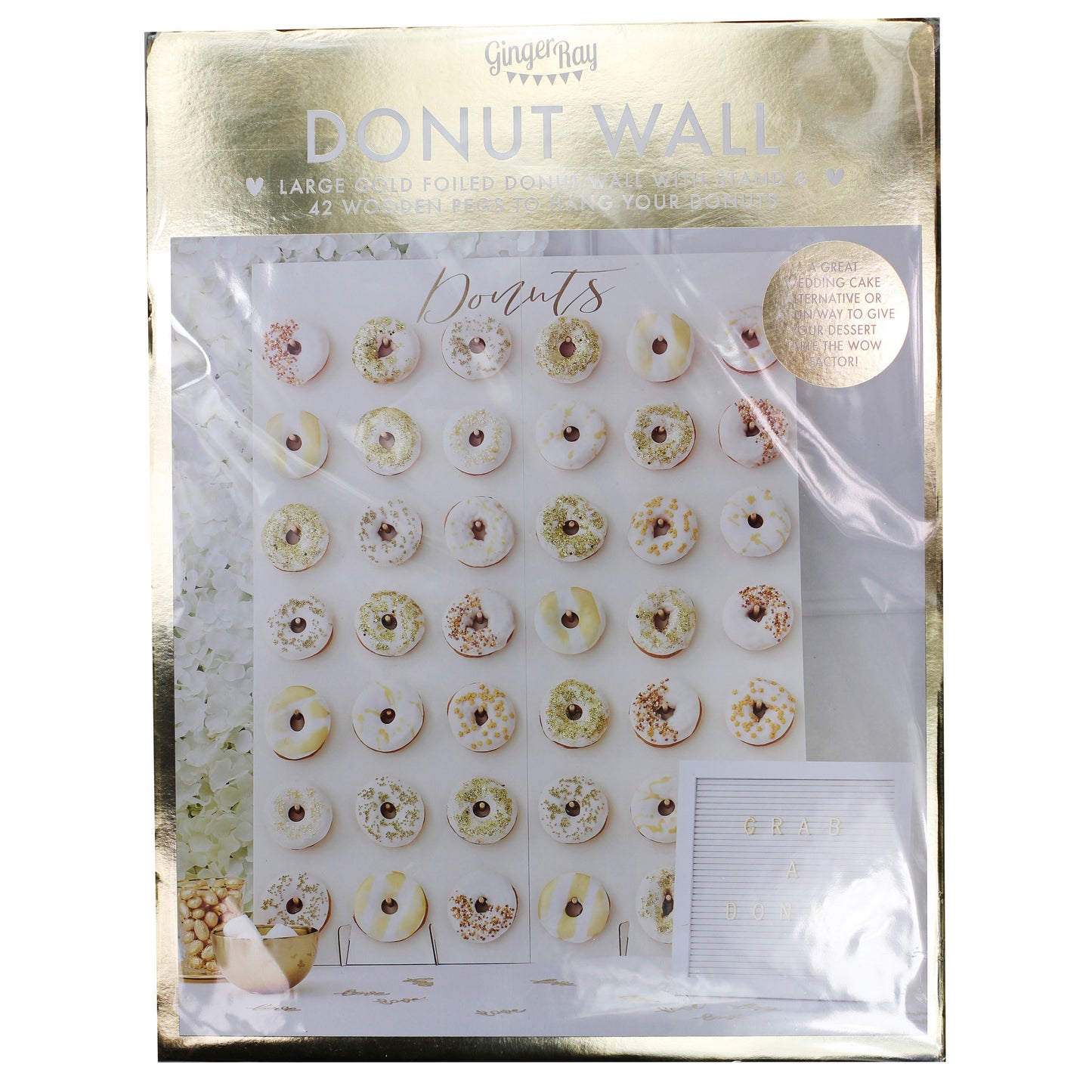 Large Gold Foiled Donut Wall