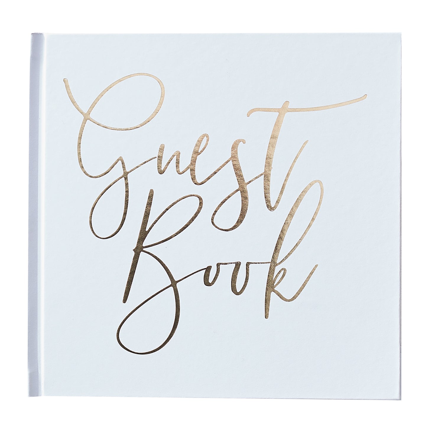 White and Gold Foiled Wedding Guest Book