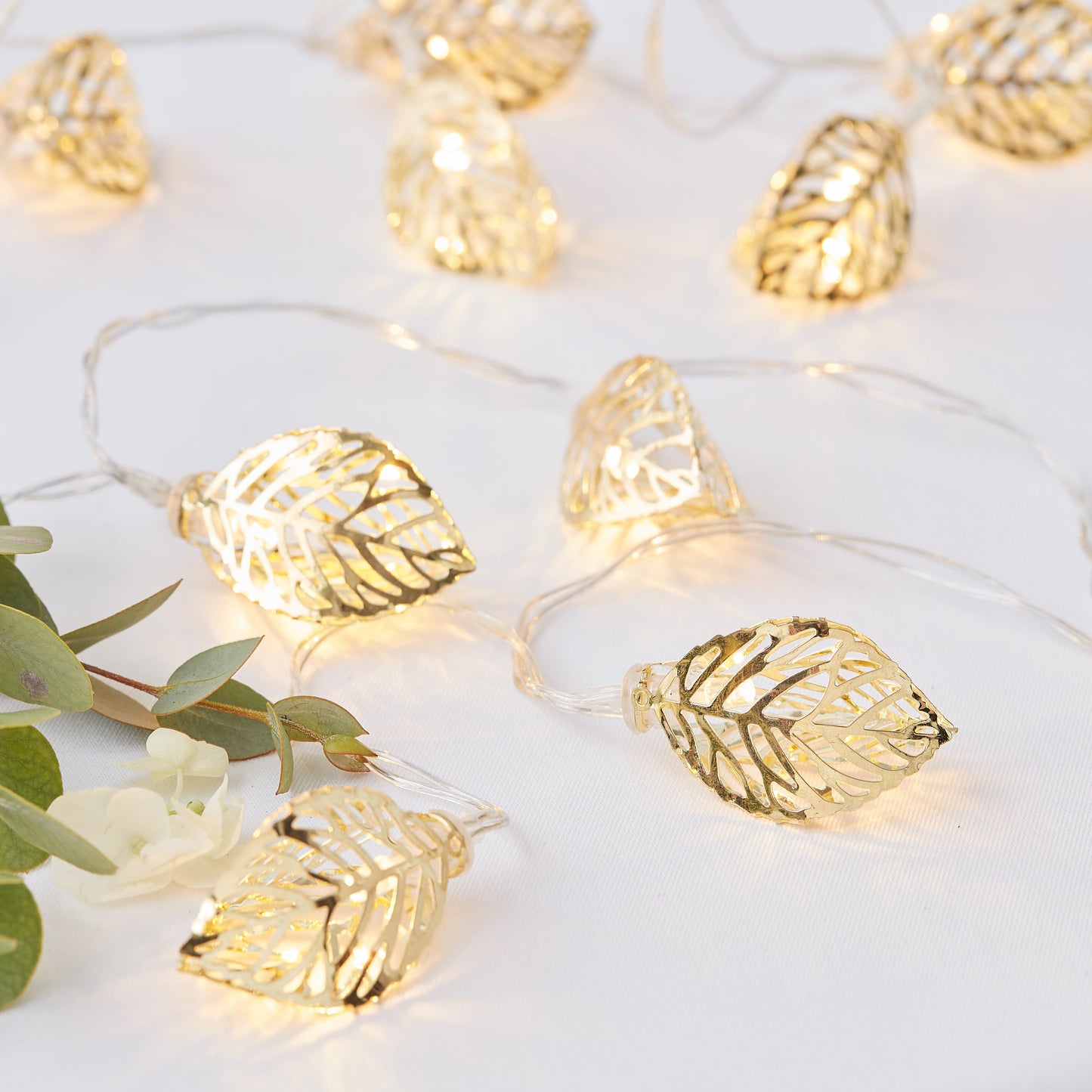Gold Vine Leaf String Lights