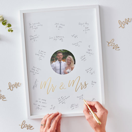 Mr and Mrs Alternative Guest Book Signing Frame