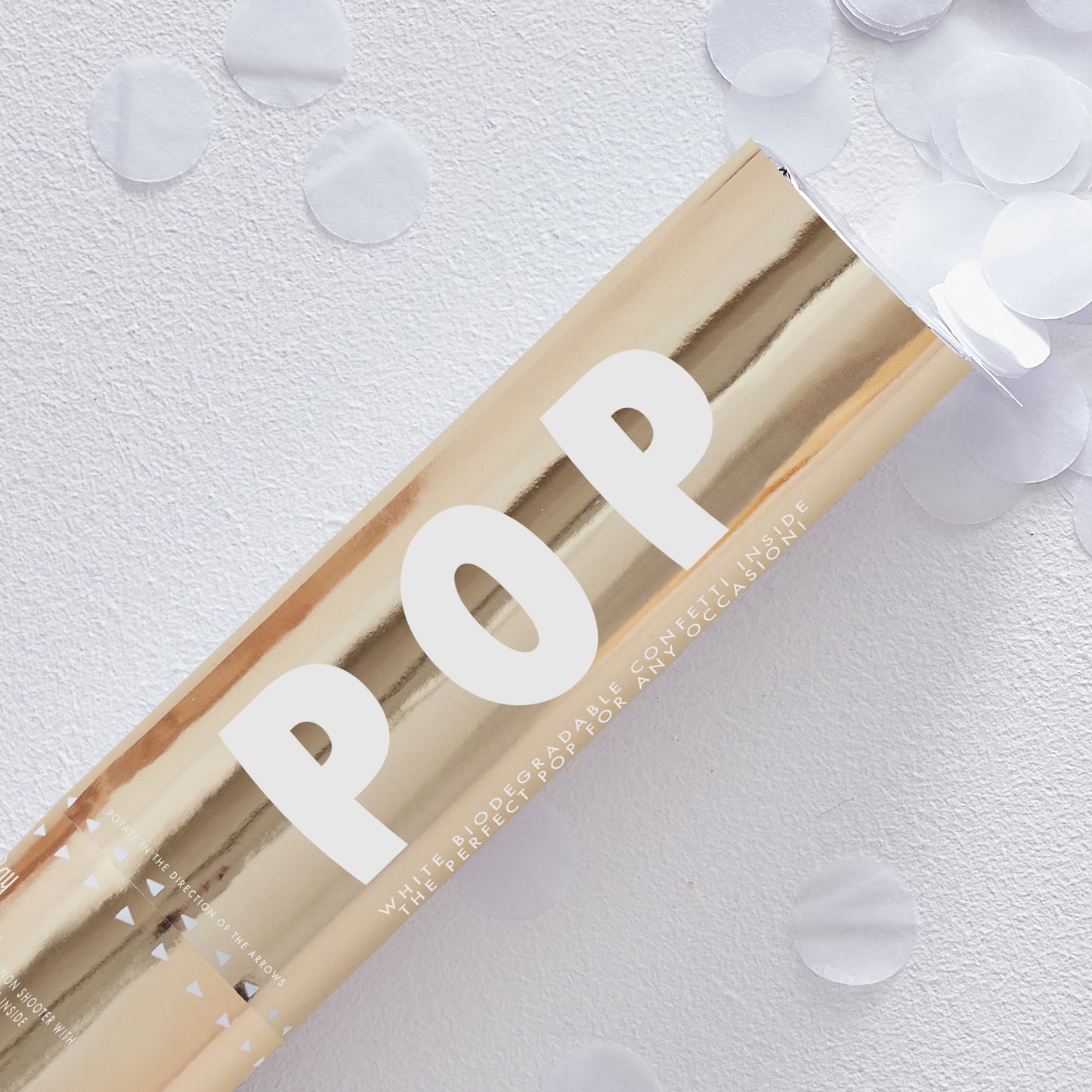 Gold & White Confetti Cannon