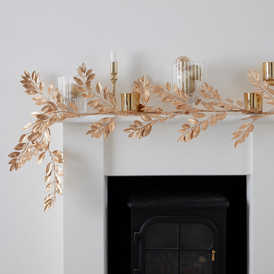 Gold Artificial Foliage Christmas Garland