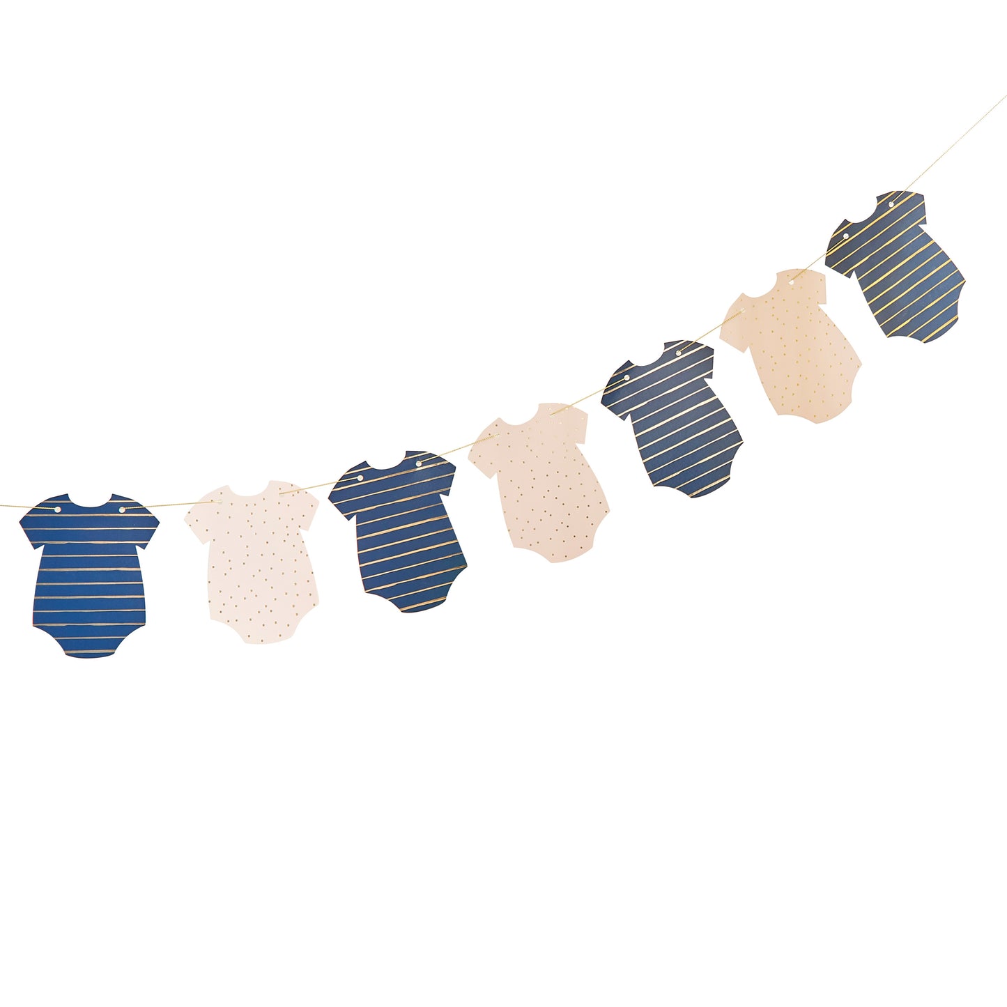 Gold Foiled Pink & Navy Baby Grow Baby Shower Banner