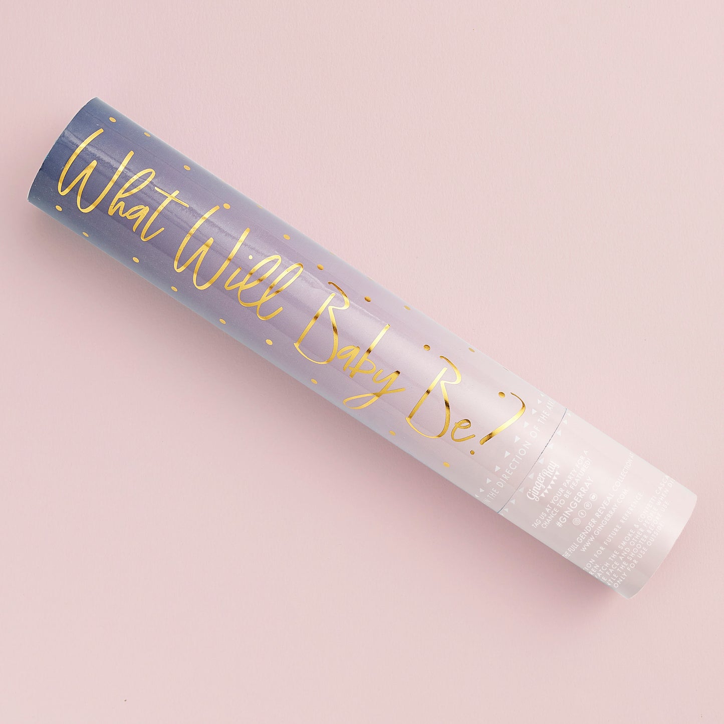 Pink Gender Reveal Smoke Cannon With Confetti