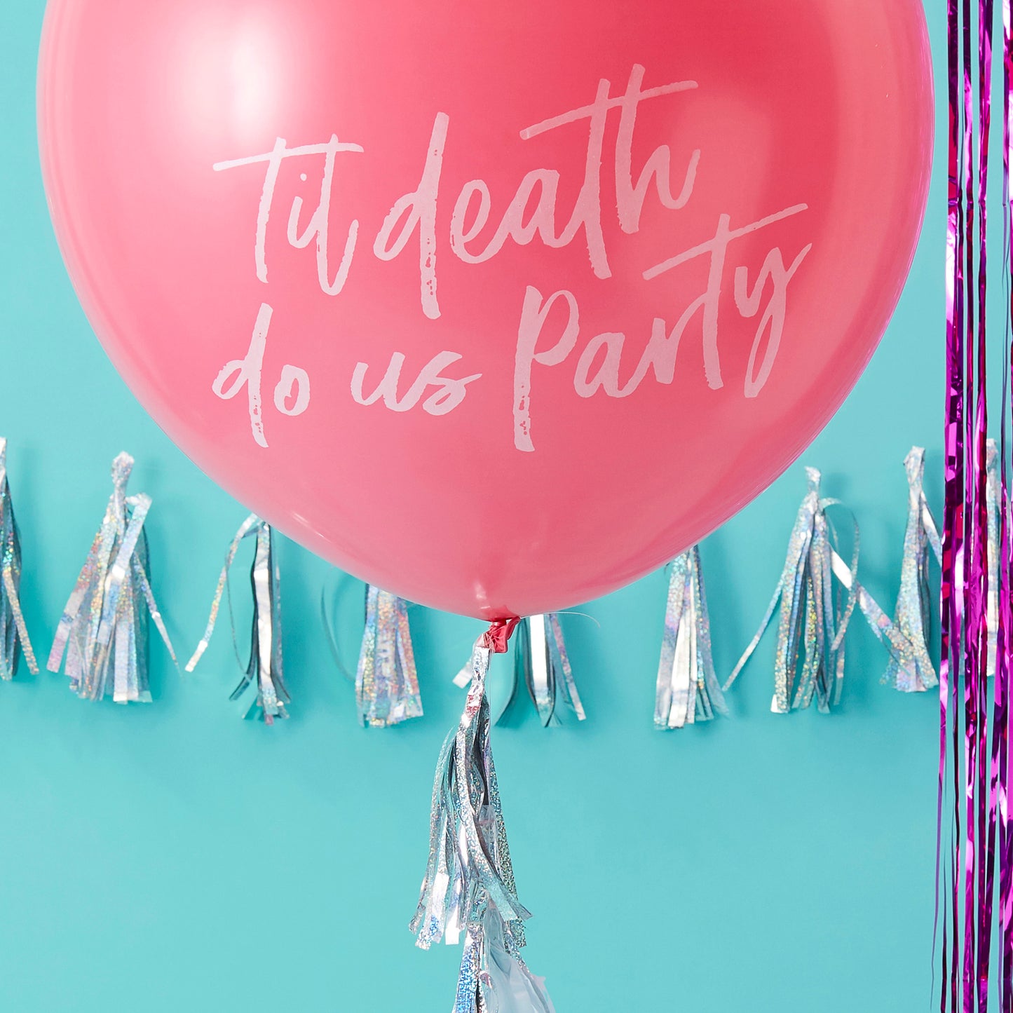 Giant Pink Til Death Do Us Party Balloon Kit