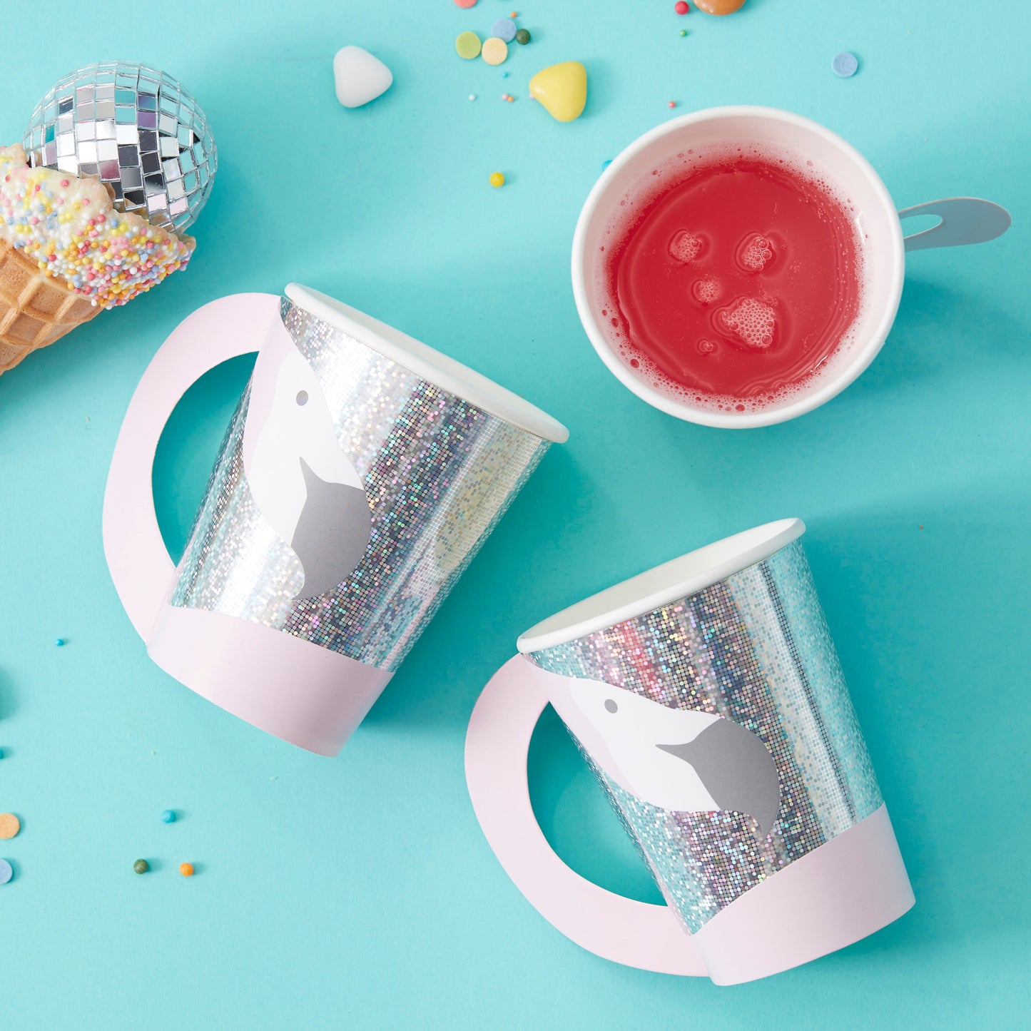Flamingo Shaped Paper Cups