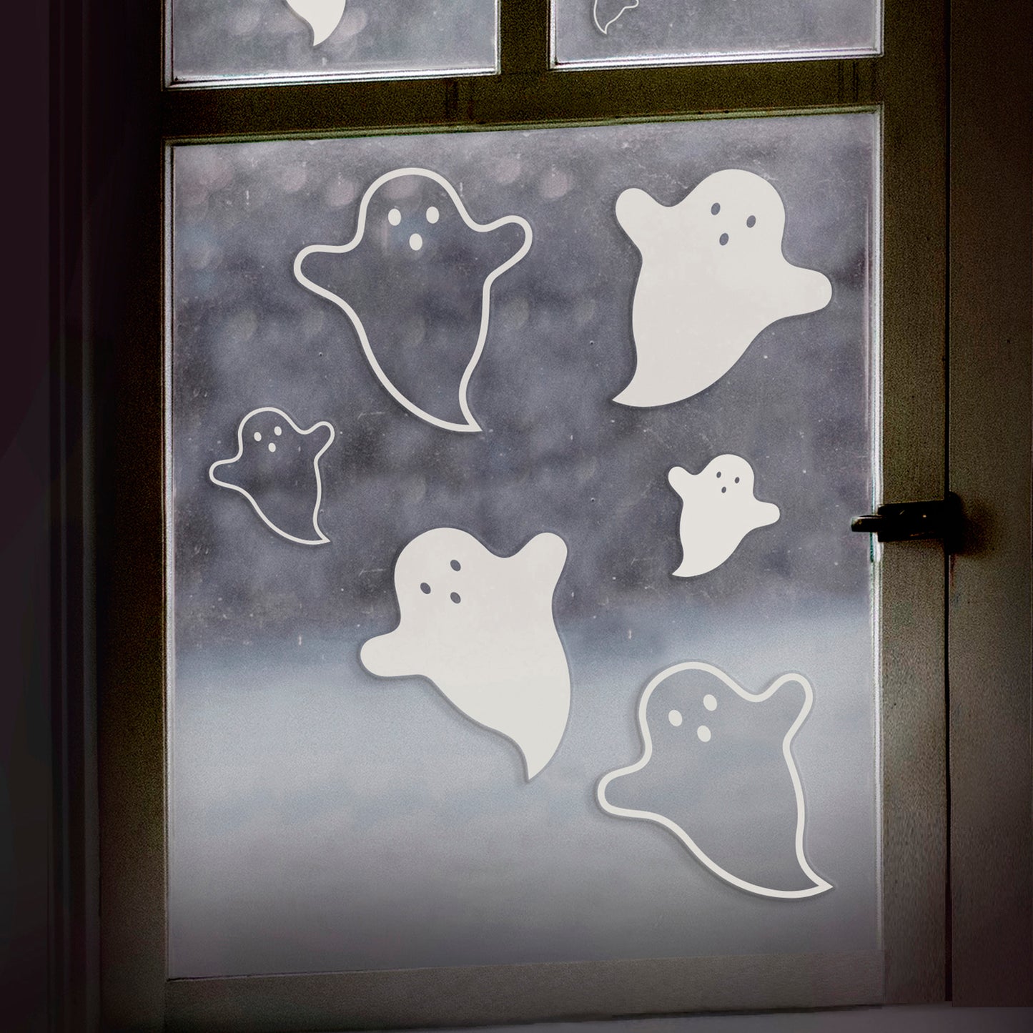 White Ghost Window Stickers