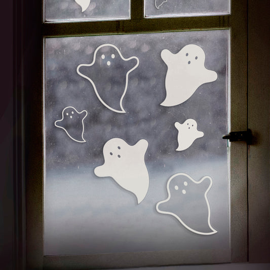 White Ghost Window Stickers