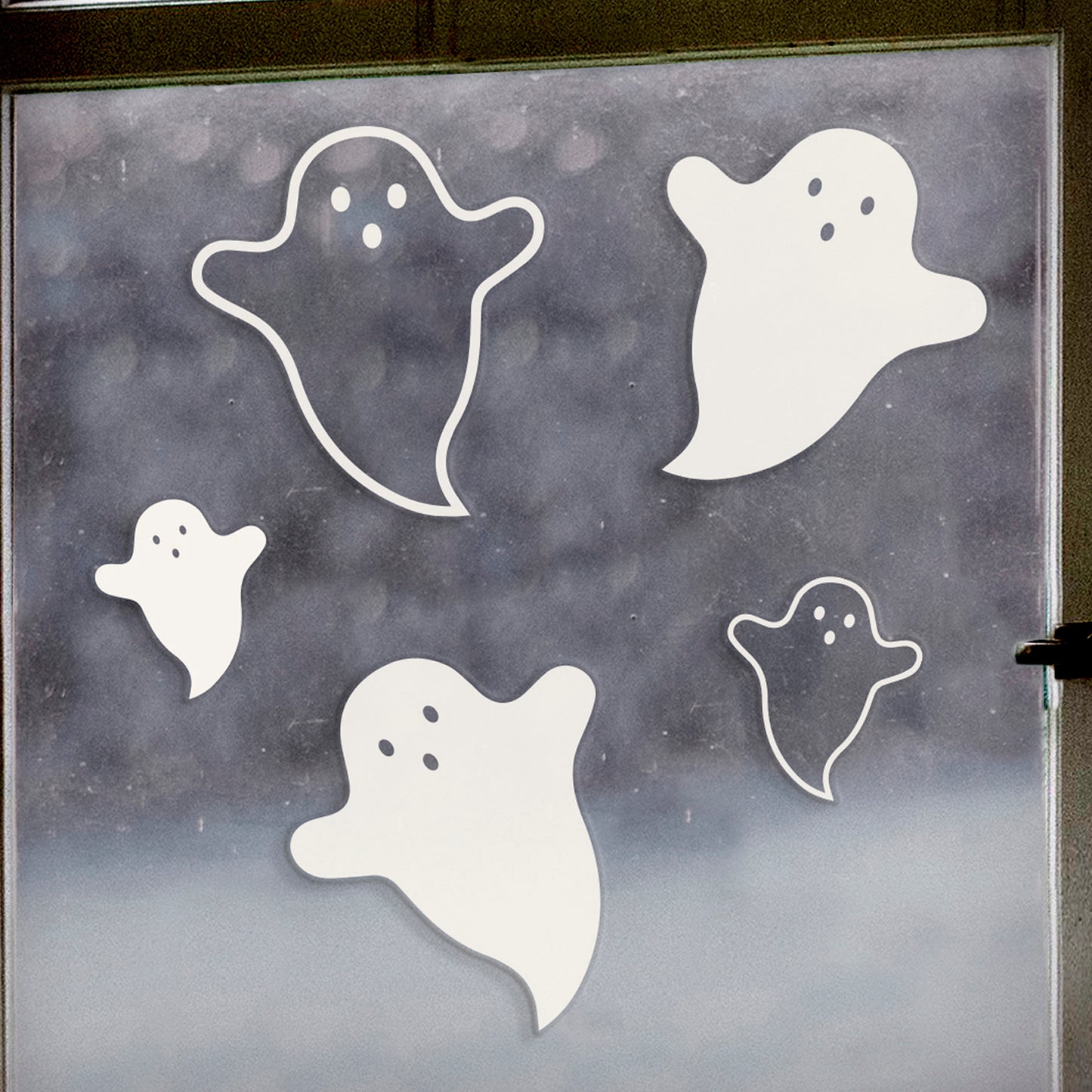 White Ghost Window Stickers