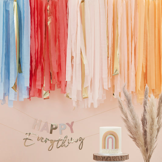 Pastel Hanging Streamer Party Backdrop