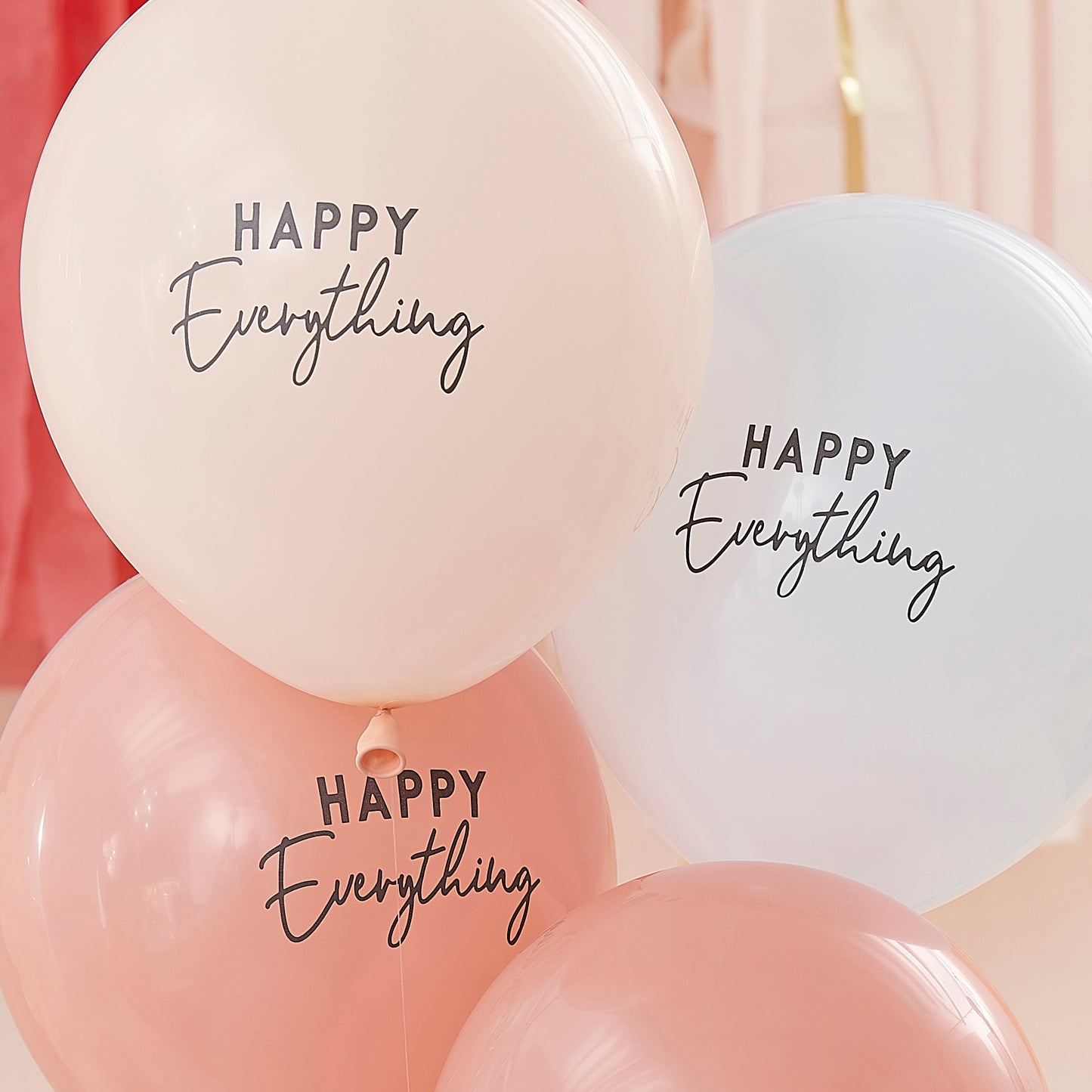 Muted Pastel Happy Everything Party Balloons
