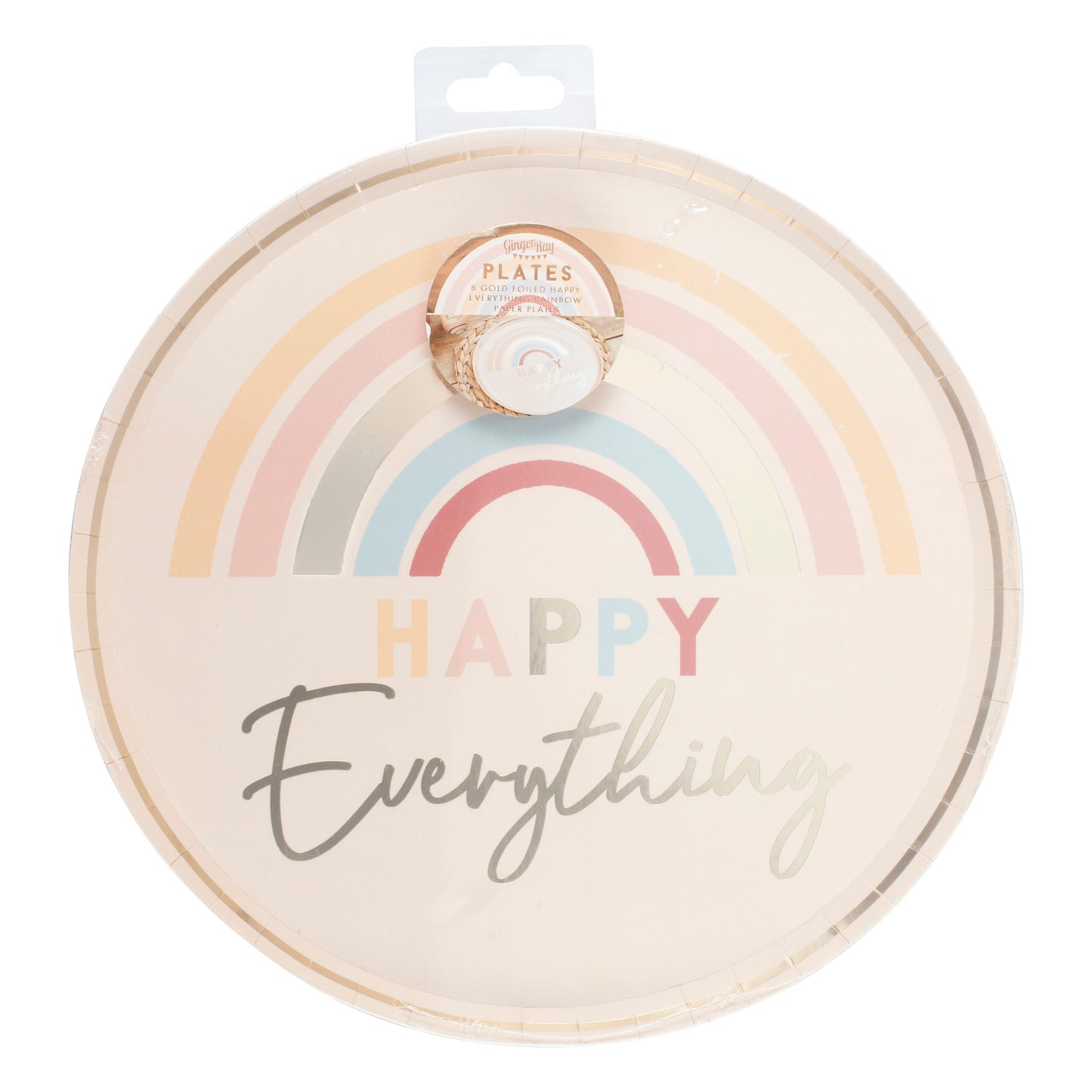 Happy Everything Natural Rainbow Plates