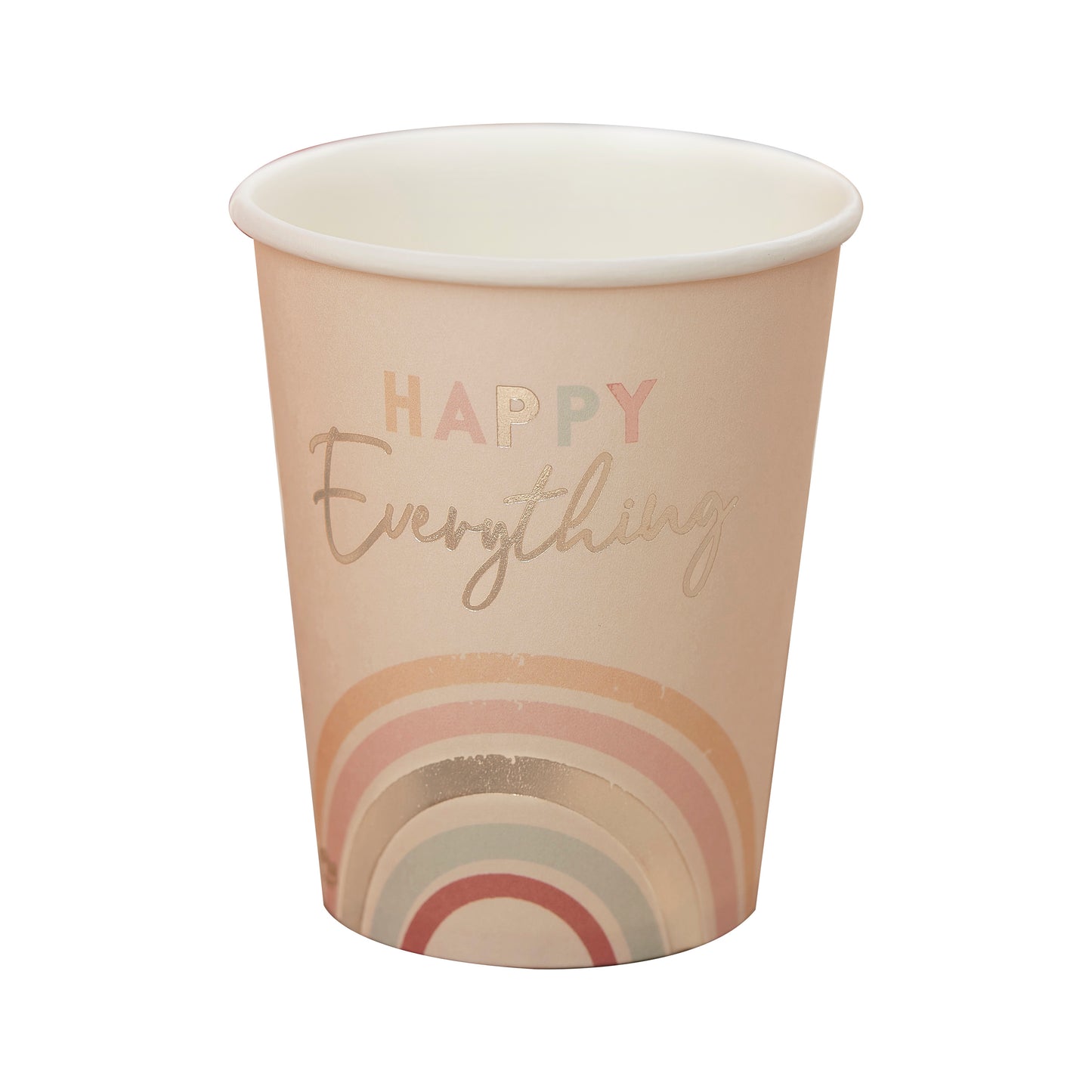 Happy Everything Natural Rainbow Birthday Party Cups