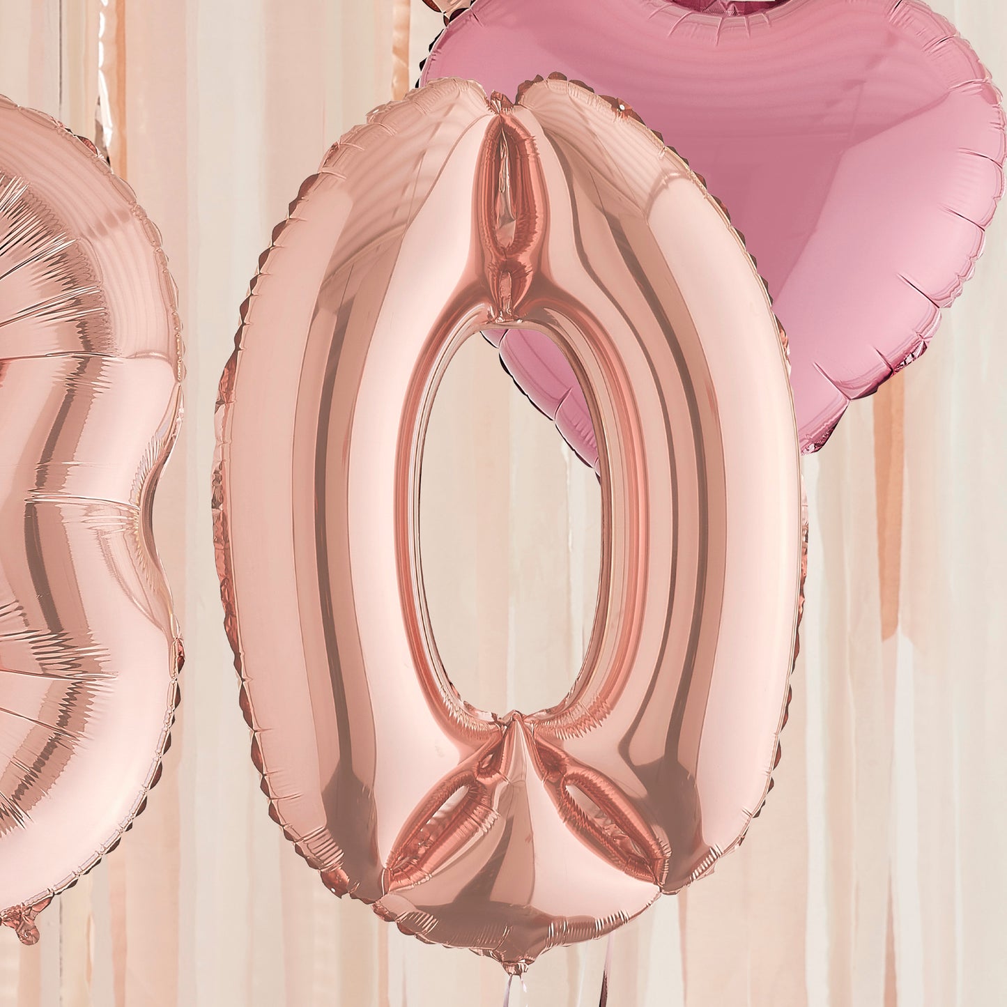 30th Birthday Rose Gold Helium Deluxe Bunch Balloons Delivered
