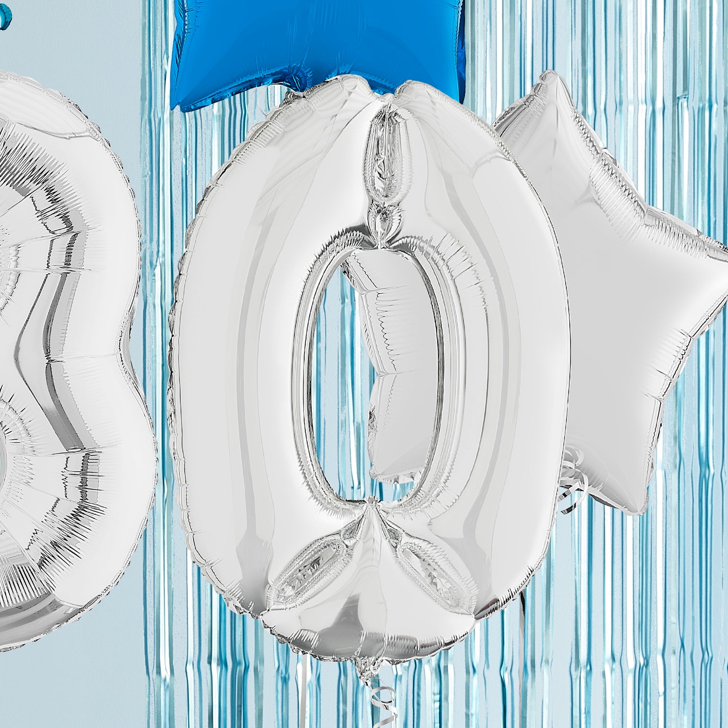 30th Birthday Silver Helium Deluxe Bunch Balloons Delivered