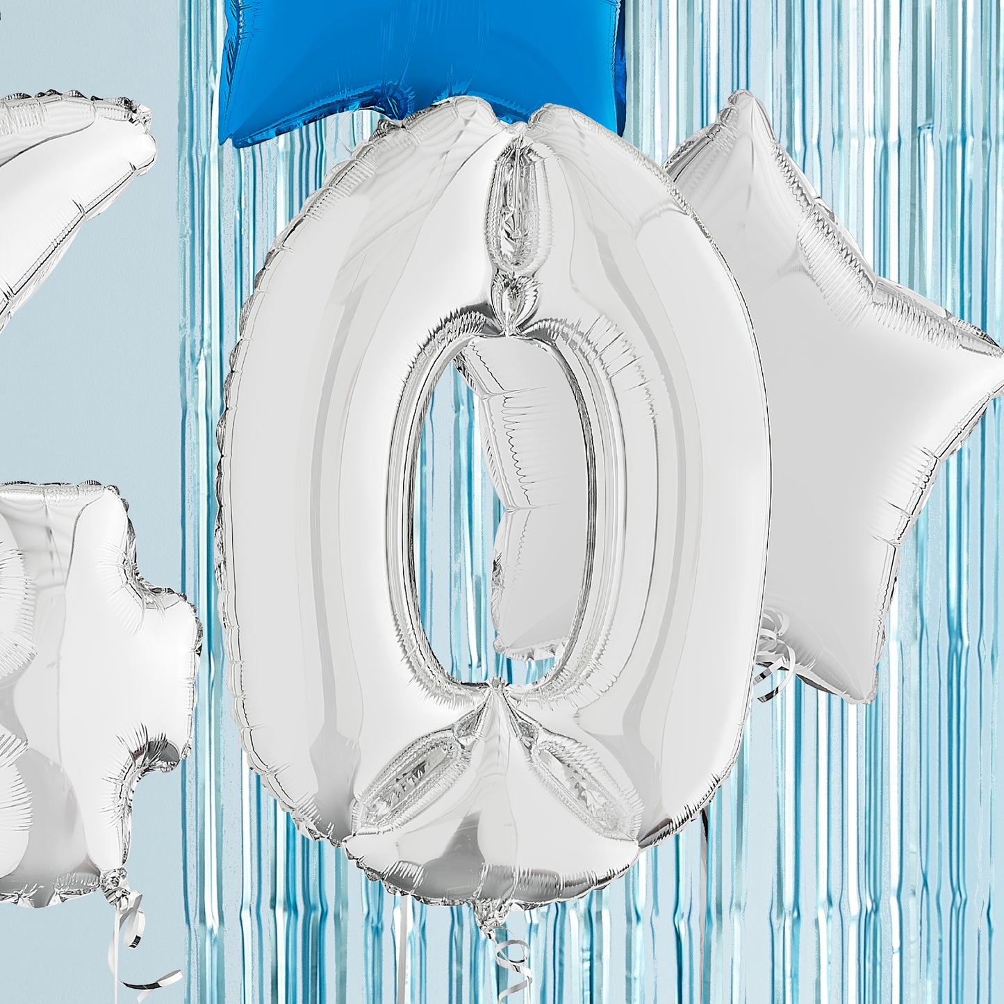 40th Birthday Silver Helium Deluxe Bunch Balloons Delivered