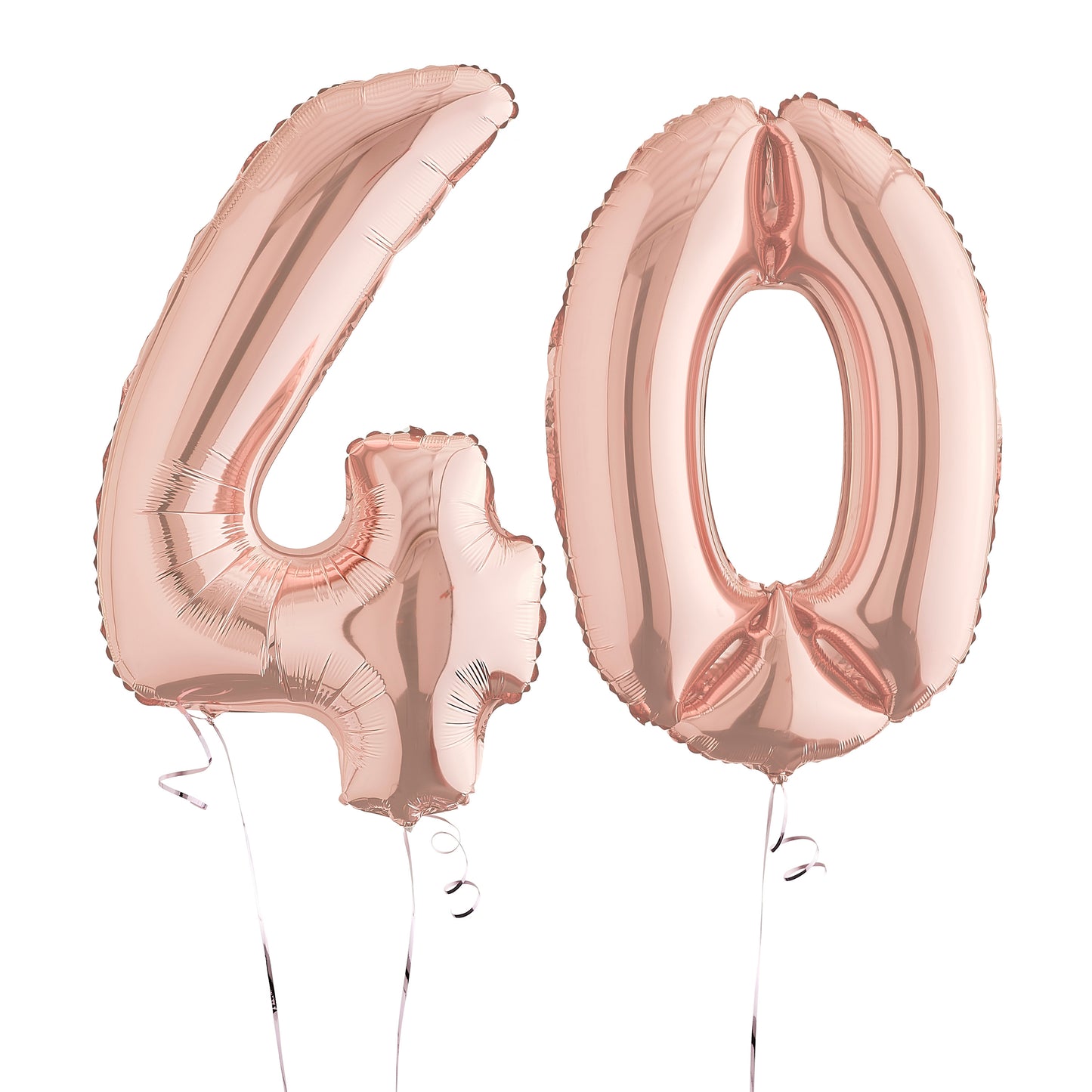 Rose Gold 40th Birthday Helium Balloons Delivered