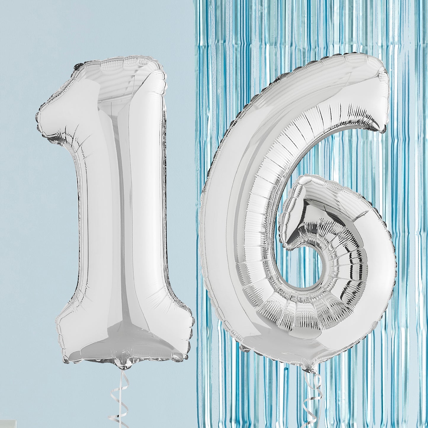 Silver 16th Birthday Helium Balloons Delivered