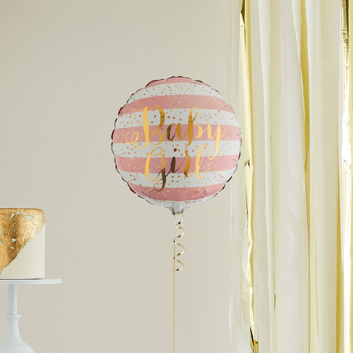 Baby Girl Single Helium Balloon Delivered