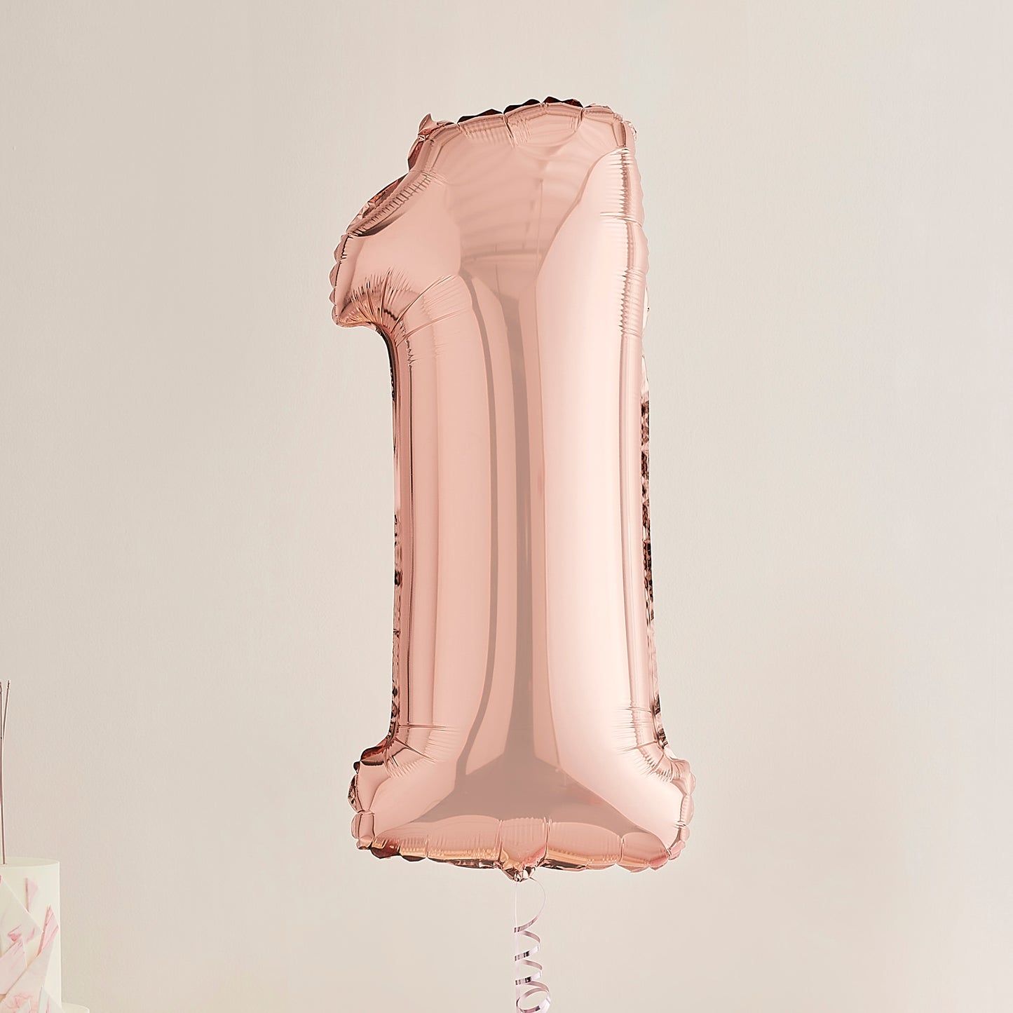 Rose Gold Number 1 Helium Balloon Delivered