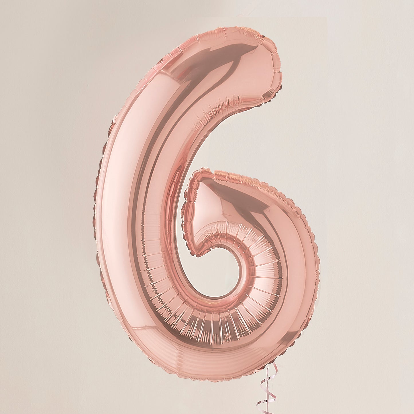 Rose Gold Number 6 Helium Balloon Delivered