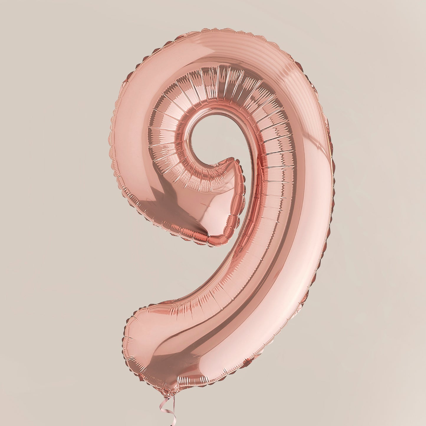 Rose Gold Number 9 Helium Balloon Delivered