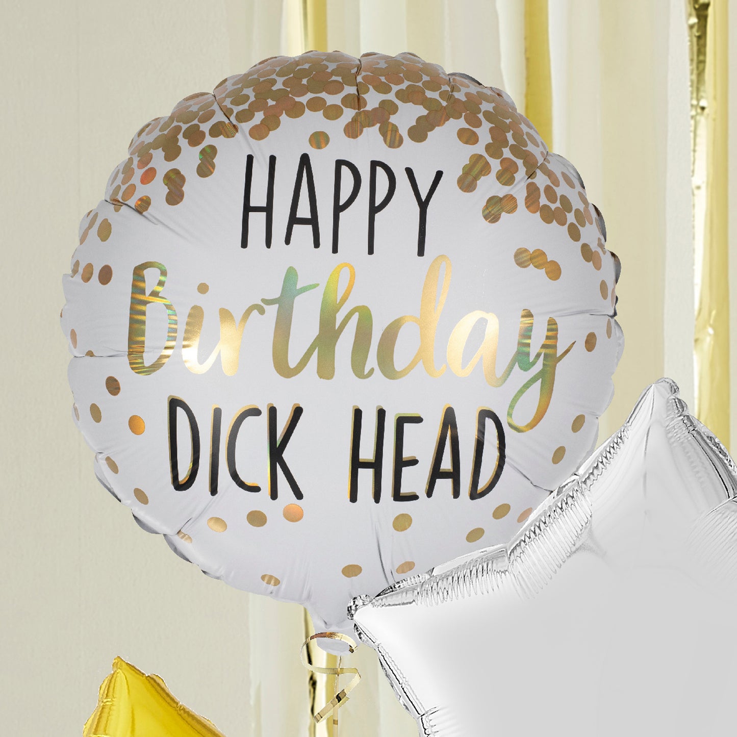 Happy Birthday Dick Head Helium Balloons Delivered
