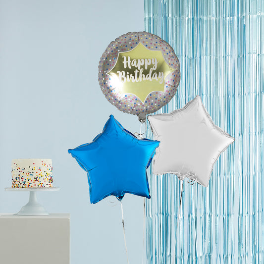 Metallic Helium Happy Birthday Balloons Delivered