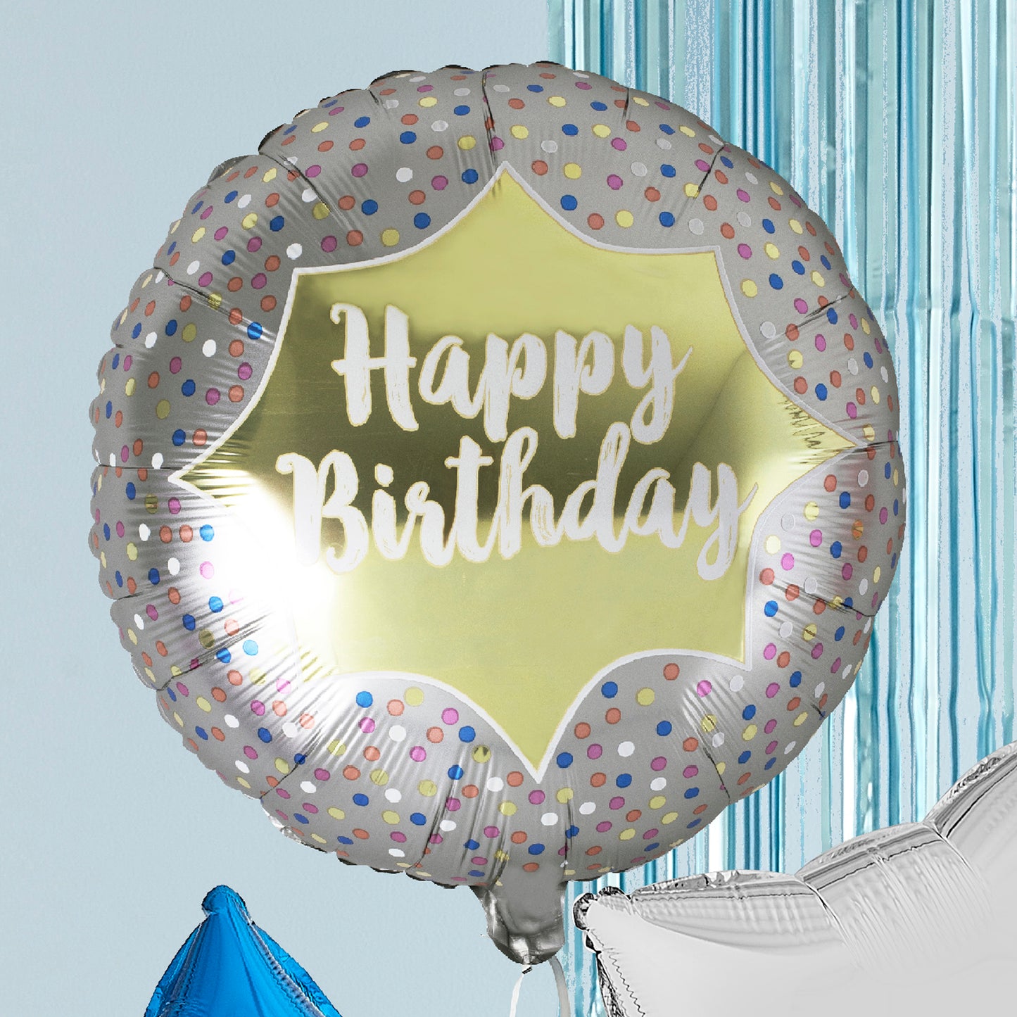 Metallic Helium Happy Birthday Balloons Delivered
