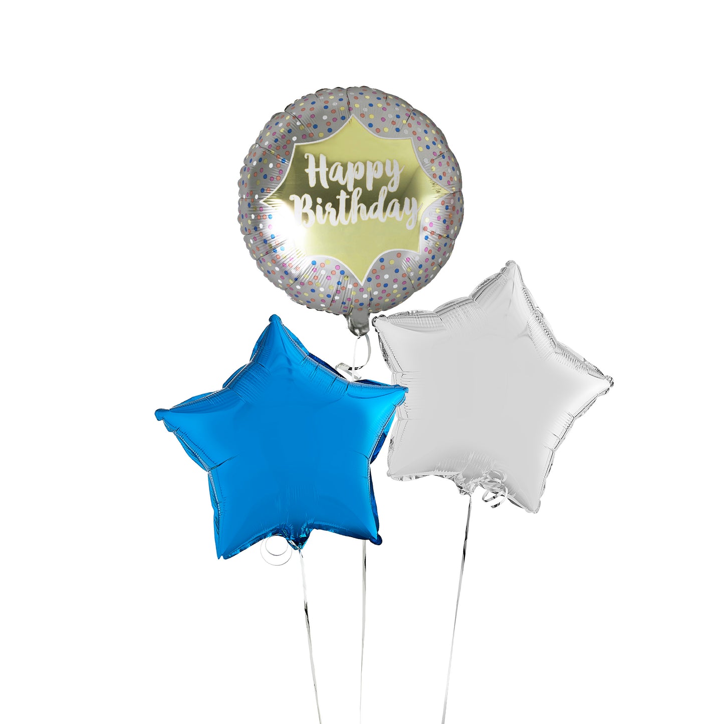 Metallic Helium Happy Birthday Balloons Delivered