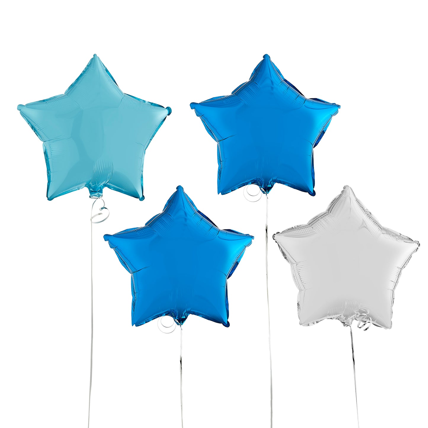 Blue and Silver Stars Bundle Balloons Delivered