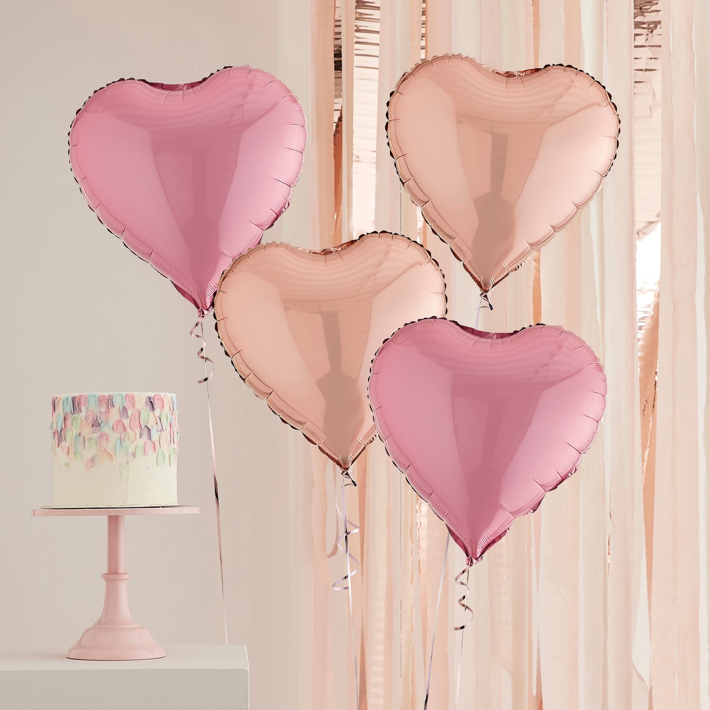 Pink Hearts Bundle Balloons Delivered