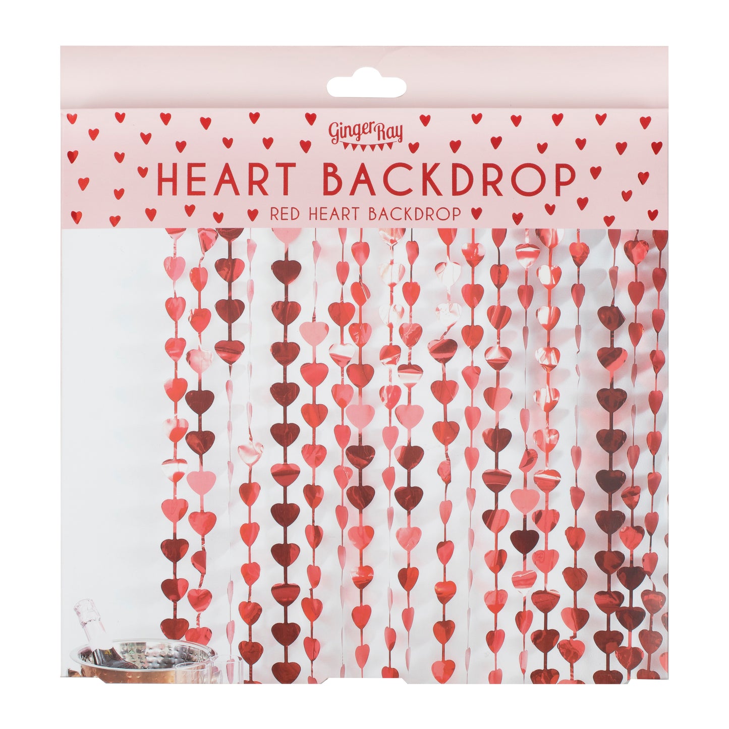 Heart Shaped Valentines Day Party Backdrop