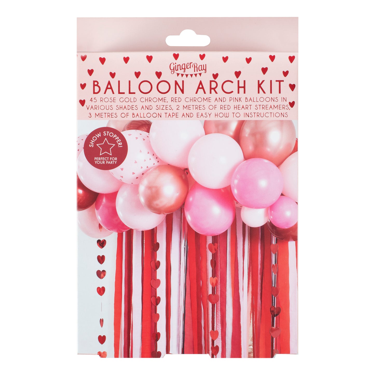 Rose Gold, Pink & Red Balloon Arch Kit