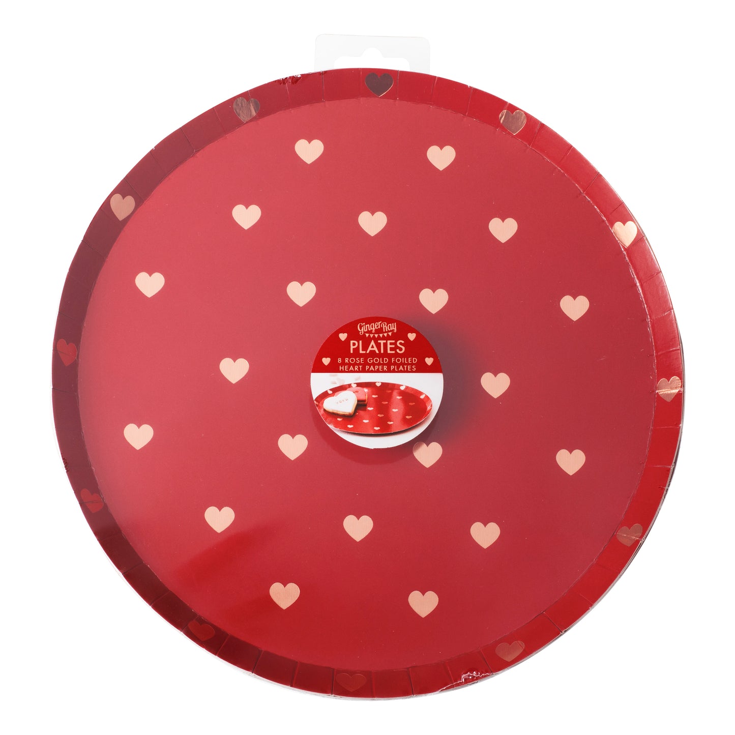 Rose Gold Valentines Heart Plates